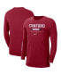 ფოტო #1 პროდუქტის Men's Cardinal Stanford Cardinal Word Long Sleeve T-shirt