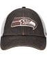 Фото #3 товара Men's '47 Brown, Natural Pittsburgh Steelers Oil Cloth Trucker Clean Up Adjustable Hat