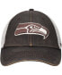 ფოტო #3 პროდუქტის Men's '47 Brown, Natural Pittsburgh Steelers Oil Cloth Trucker Clean Up Adjustable Hat