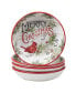 Фото #1 товара Evergreen Christmas 4 Piece Soup Bowl