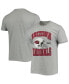 Фото #1 товара Men's Heathered Gray Arizona Cardinals Helmet T-shirt