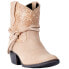 Фото #2 товара Dingo Valerie Paisley Embossed Round Toe Pull On Cowboy Booties Womens Size 10 B