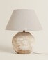 Aged ceramic table lamp