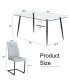 Фото #3 товара Modern Glass Dining Table and 4 PU Chairs, Easy Assembly