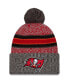 Фото #1 товара Men's Red, Pewter Tampa Bay Buccaneers 2023 Sideline Sport Cuffed Pom Knit Hat