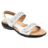 Фото #2 товара Trotters Romi T2118-100 Womens White Wide Leather Slingback Sandals Shoes