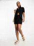 Фото #1 товара JDY lace trim shorts co-ord in black