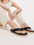 Фото #1 товара RAID Calvine espadrille toe post sandals in black