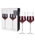 Raye Angled Crystal Bordeaux Wine Glasses, Set of 2, 16 Oz