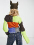 Фото #2 товара Reclaimed Vintage cropped patchwork jumper in multi