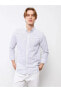 Фото #5 товара Рубашка классическая LC WAIKIKI Slim Fit с длинным рукавом из поплина с полосками