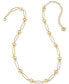 Фото #3 товара Kendra Scott 14k Gold-Plated Bead & Flower Link Necklace, 18" + 3" extender