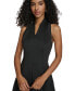 Women's V-Neck Scuba-Crepe A-Line Dress