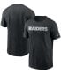 Фото #1 товара Men's Black Las Vegas Raiders Team Wordmark T-shirt