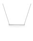 ფოტო #1 პროდუქტის Thin Minimalist Sideways Horizontal Round Station Bar Pendant Necklace For Women For Teen .925 Sterling Silver 16 Inch