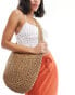 Фото #1 товара My Accessories curved woven long shoulder bag in raffia