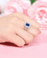 ფოტო #3 პროდუქტის Silver-Tone Sapphire Accent Ring