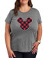 ფოტო #1 პროდუქტის Air Waves Trendy Plus Size Disney Holiday Graphic T-shirt