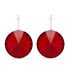 Beautiful silver earrings with red zircons EA372WR