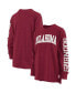 Women's Crimson Oklahoma Sooners Plus Size Two-Hit Canyon Long Sleeve T-shirt