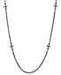 ფოტო #1 პროდუქტის Men's Stainless Steel Round Link Chain & Crosses Necklace, 24"