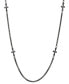 Men's Stainless Steel Round Link Chain & Crosses Necklace, 24"