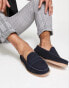 Office melvin penny loafers in navy suede