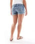 Фото #5 товара ASOS DESIGN Maternity denim comfort mom short in midwash blue