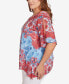 Фото #4 товара Plus Size Burnout Sublimation Mirrored Top