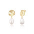 Beautiful gold-plated earrings with real baroque pearls JL0724