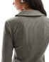 Фото #3 товара ASOS DESIGN supersoft cropped ribbed collar cardigan in charcoal marl