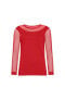 Фото #2 товара Women's Kim Mesh-Sleeve Top in Pima Modal