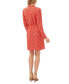 Фото #2 товара Платье женское CeCe с принтами и воротником, ложный запах, длинный рукав