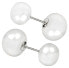 Silver earrings sided with genuine white pearls JL0255