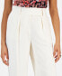Фото #4 товара Women's Pleated Extended Tab Mid Rise Pants, Created for Macy's