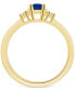 ფოტო #3 პროდუქტის Sapphire (3/4 ct. t.w.) & Diamond (1/10 ct. t.w.) Ring in 14k Gold (Also Available in Ruby, Emerald & Pink Sapphire)