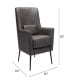 Фото #15 товара 36" Steel, Polyester Ontario Boho Chic Accent Chair