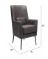 Фото #15 товара 36" Steel, Polyester Ontario Boho Chic Accent Chair