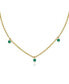 AJ by ALEV Seven Dangling Emeralds Necklace