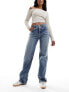 Фото #1 товара Mango Capsule straight leg washed front jeans in blue