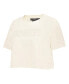 ფოტო #3 პროდუქტის Women's Cream Brooklyn Nets Neutral Boxy Crop T-shirt