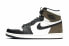 Кроссовки Nike Air Jordan 1 Retro High Dark Mocha (Белый, Черный)