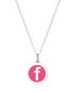 Фото #10 товара Auburn Jewelry mini Initial Pendant Necklace in Sterling Silver and Hot Pink Enamel, 16" + 2" Extender