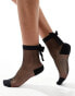 Фото #2 товара Glamorous bow back mesh socks in black