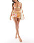 Фото #3 товара Missyempire crochet bralette top co-ord in orange and pink stripe