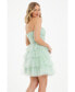 Фото #3 товара Women's Tulle Tiered Mini Dress