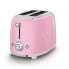 Фото #2 товара SMEG toaster TSF01PKEU (Pink) - 2 slice(s) - Pink - Steel - Buttons - Level - Rotary - China - 950 W