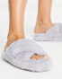 ASOS DESIGN Zena chunky slider slipper in grey