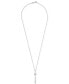 Фото #3 товара Cultured Freshwater Pearl (6mm) & Diamond Accent Drop 18" Pendant Necklace in Sterling Silver