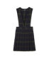 ფოტო #5 პროდუქტის Big Girls V-Neck Pleated Plaid Jumper